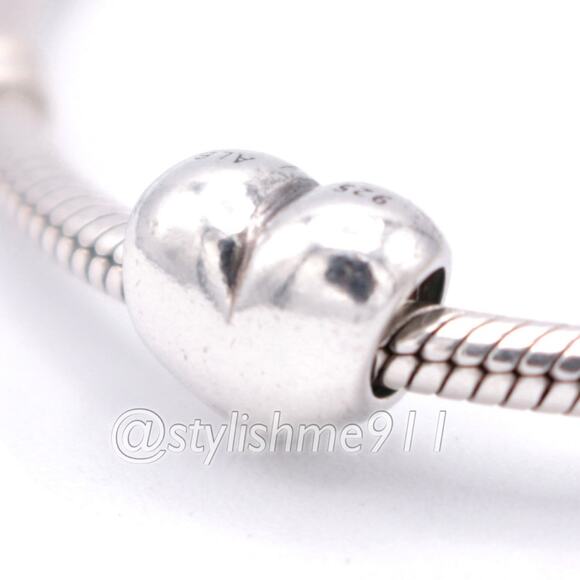 Authentic PANDORA Large Smooth Heart Charm - 790137 - Picture 2 of 11